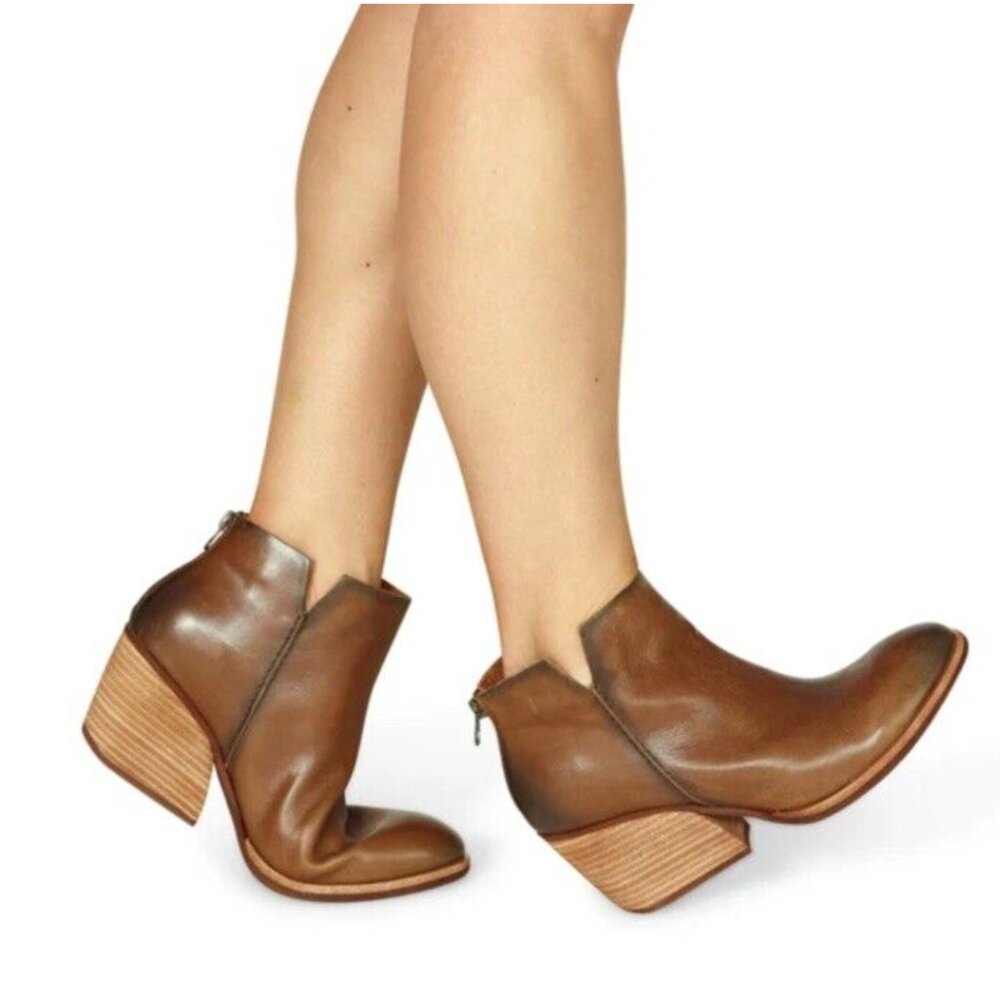 Kork-Ease Chandra Bootie | Brown Leather | Sz 7